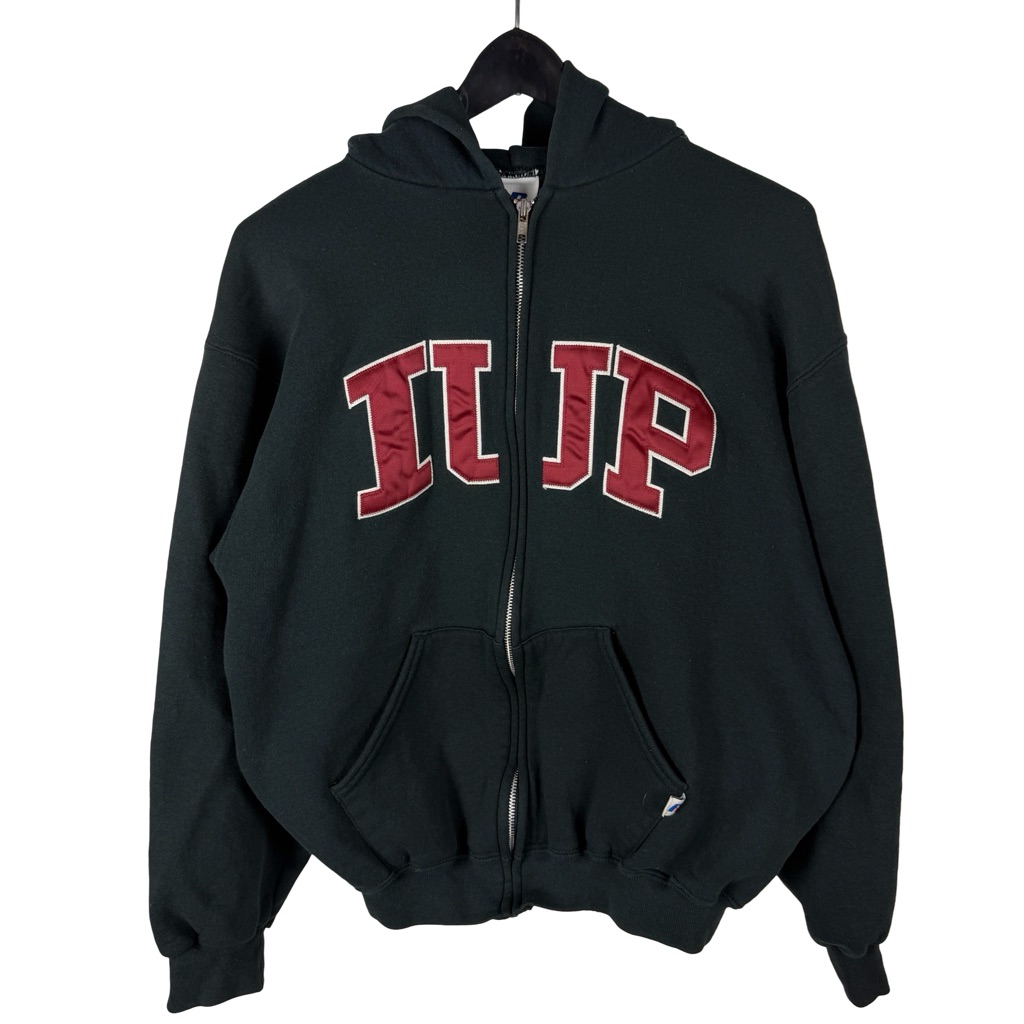 Vintage 2000s Russell Athletic Iup Indiana College Full Zip Hoodie Size M